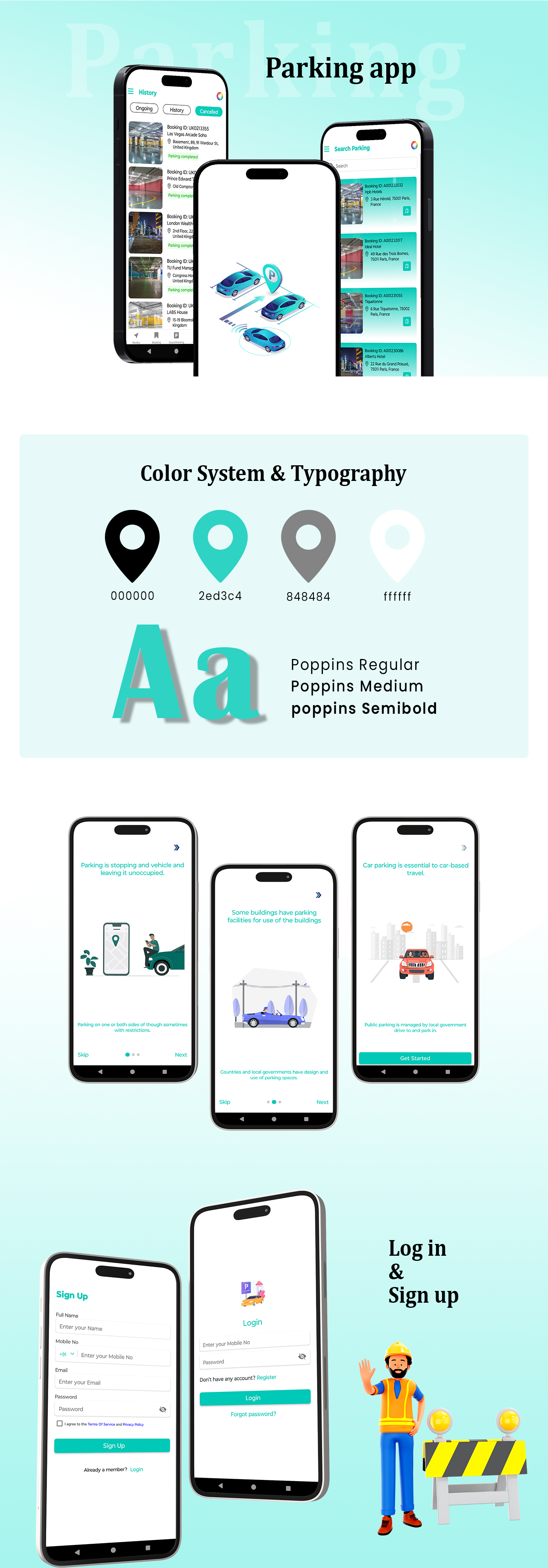 Parking Finder Flow Graphics